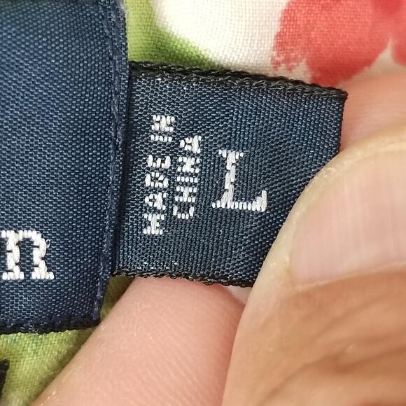 Polo Ralph Lauren Caldwell Shirt Mens Large Yellow Silk Cotton Camp Hawaiian - Picture 10 of 11